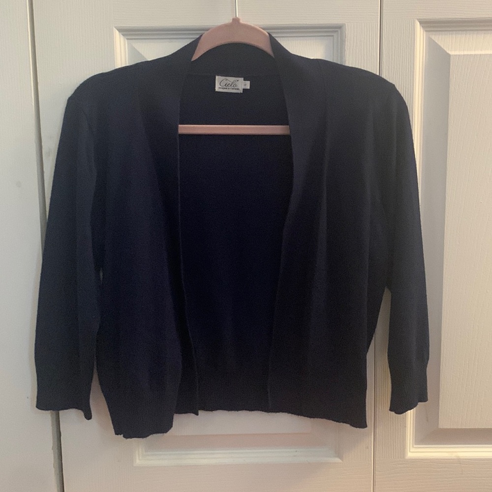 Cielo navy cropped cardigan